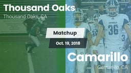 Matchup: Thousand Oaks High vs. Camarillo  2018
