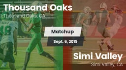 Matchup: Thousand Oaks High vs. Simi Valley  2019