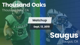 Matchup: Thousand Oaks High vs. Saugus  2019