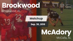 Matchup: Brookwood vs. McAdory  2016