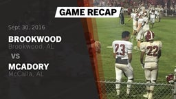 Recap: Brookwood  vs. McAdory  2016