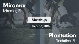 Matchup: Miramar vs. Plantation  2016