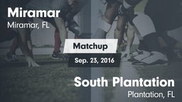 Matchup: Miramar vs. South Plantation  2016