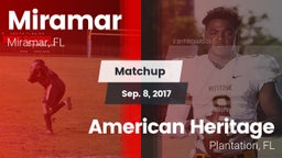 Matchup: Miramar vs. American Heritage  2017
