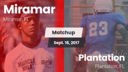 Matchup: Miramar vs. Plantation  2017