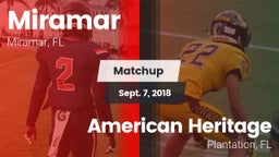 Matchup: Miramar vs. American Heritage  2018