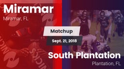 Matchup: Miramar vs. South Plantation  2018