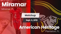 Matchup: Miramar vs. American Heritage  2019