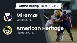 Recap: Miramar  vs. American Heritage  2019