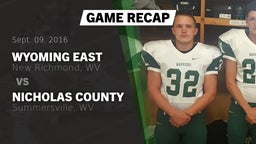 Recap: Wyoming East  vs. Nicholas County  2016
