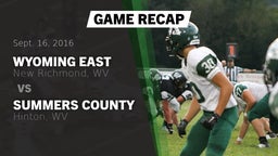 Recap: Wyoming East  vs. Summers County  2016