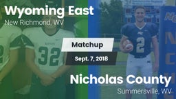 Matchup: Wyoming East vs. Nicholas County  2018