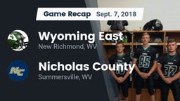 Recap: Wyoming East  vs. Nicholas County  2018