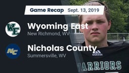 Recap: Wyoming East  vs. Nicholas County  2019