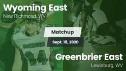 Matchup: Wyoming East vs. Greenbrier East  2020