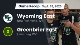 Recap: Wyoming East  vs. Greenbrier East  2020