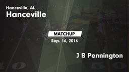 Matchup: Hanceville vs. J B Pennington  2016