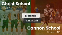 Matchup: Christ School vs. Cannon School 2018