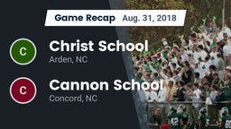 Recap: Christ School vs. Cannon School 2018