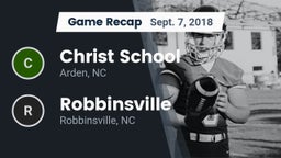 Recap: Christ School vs. Robbinsville  2018