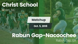 Matchup: Christ School vs. Rabun Gap-Nacoochee  2018