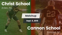 Matchup: Christ School vs. Cannon School 2019