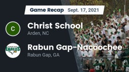 Recap: Christ School vs. Rabun Gap-Nacoochee  2021