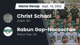 Recap: Christ School vs. Rabun Gap-Nacoochee  2022