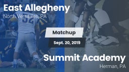 Matchup: East Allegheny vs. Summit Academy  2019