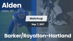 Matchup: Alden vs. Barker/Royalton-Hartland 2017