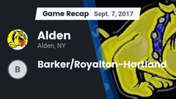 Recap: Alden  vs. Barker/Royalton-Hartland 2017