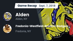 Recap: Alden  vs. Fredonia-Westfield-Brocton Badgers 2018