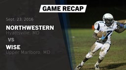 Recap: Northwestern  vs. Wise  2016