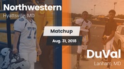 Matchup: Northwestern vs. DuVal  2018