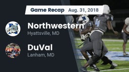 Recap: Northwestern  vs. DuVal  2018