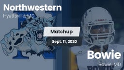 Matchup: Northwestern vs. Bowie  2020