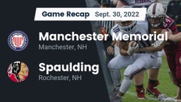 Recap: Manchester Memorial  vs. Spaulding  2022