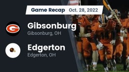 Recap: Gibsonburg  vs. Edgerton  2022