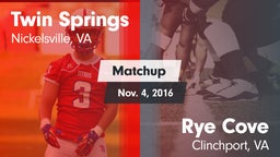 Matchup: Twin Springs vs. Rye Cove  2016