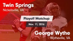Matchup: Twin Springs vs. George Wythe  2016
