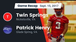 Recap: Twin Springs  vs. Patrick Henry  2017