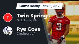 Recap: Twin Springs  vs. Rye Cove  2017
