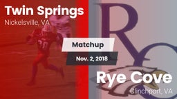 Matchup: Twin Springs vs. Rye Cove  2018