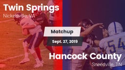 Matchup: Twin Springs vs. Hancock County  2019