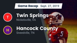 Recap: Twin Springs  vs. Hancock County  2019