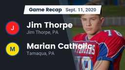 Recap: Jim Thorpe  vs. Marian Catholic  2020