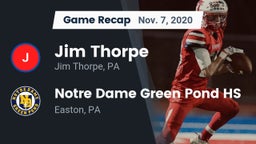 Recap: Jim Thorpe  vs. Notre Dame Green Pond HS 2020