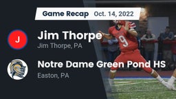 Recap: Jim Thorpe  vs. Notre Dame Green Pond HS 2022