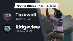 Recap: Tazewell  vs. Ridgeview  2022