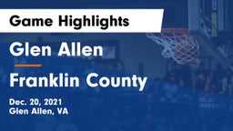 Glen Allen  vs Franklin County  Game Highlights - Dec. 20, 2021